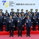 Meteri Keuangan RI, Purbaya Yudhi Sadewa. Foto bersama di Hari bea dan Cukai ke-79