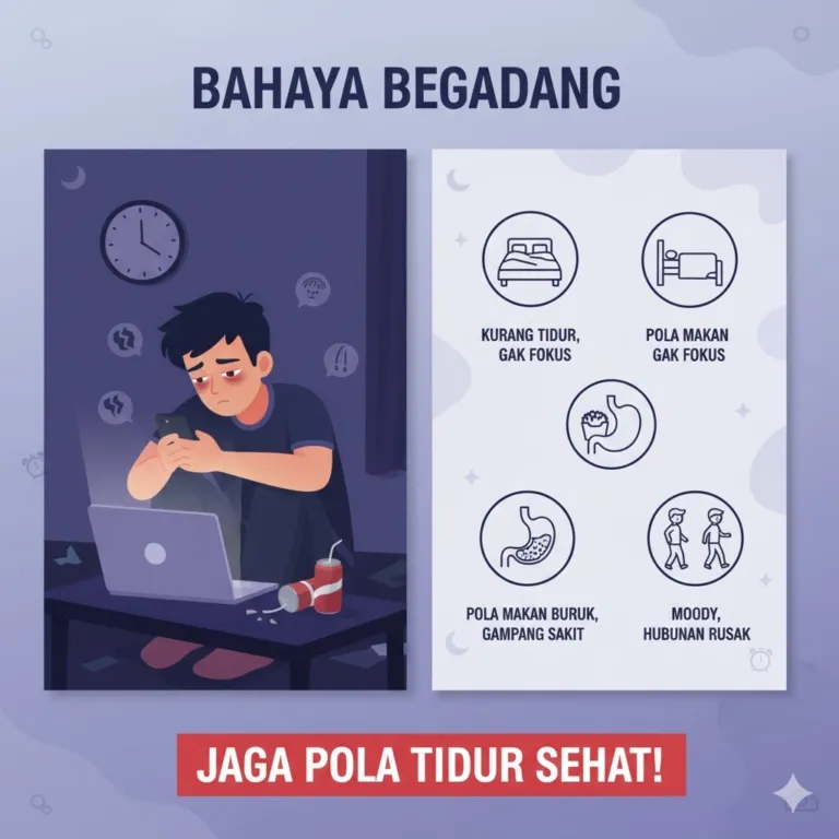 Jaga pola tidur sehat. Jangan Begadang jika tidak perlu