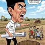Ilustrasi meme dugaan Tipikor proyek Cetakan Sawah